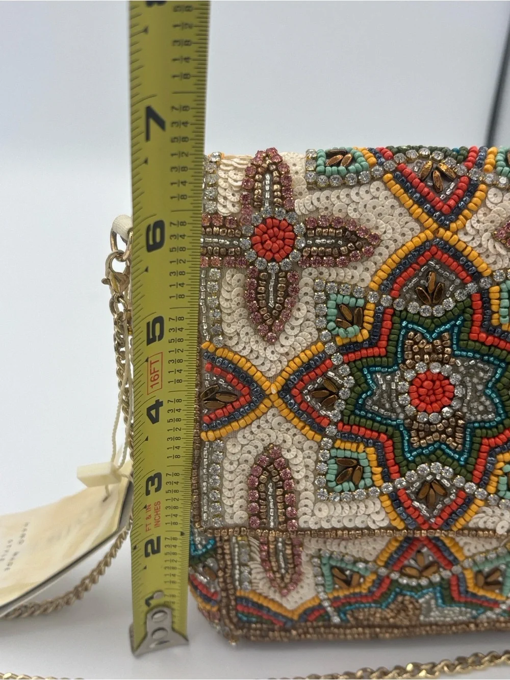 Antik Kraft Estrella Beaded Sequin Crossbody Bag - Multicolor
